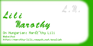 lili marothy business card